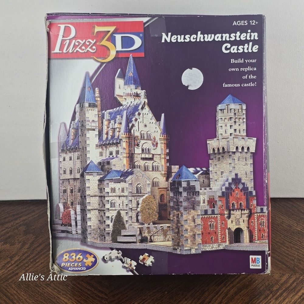 Puzz3D: Neuschwanstein Castle 836 Piece 3D Jigsaw Puzzle Counted Complete